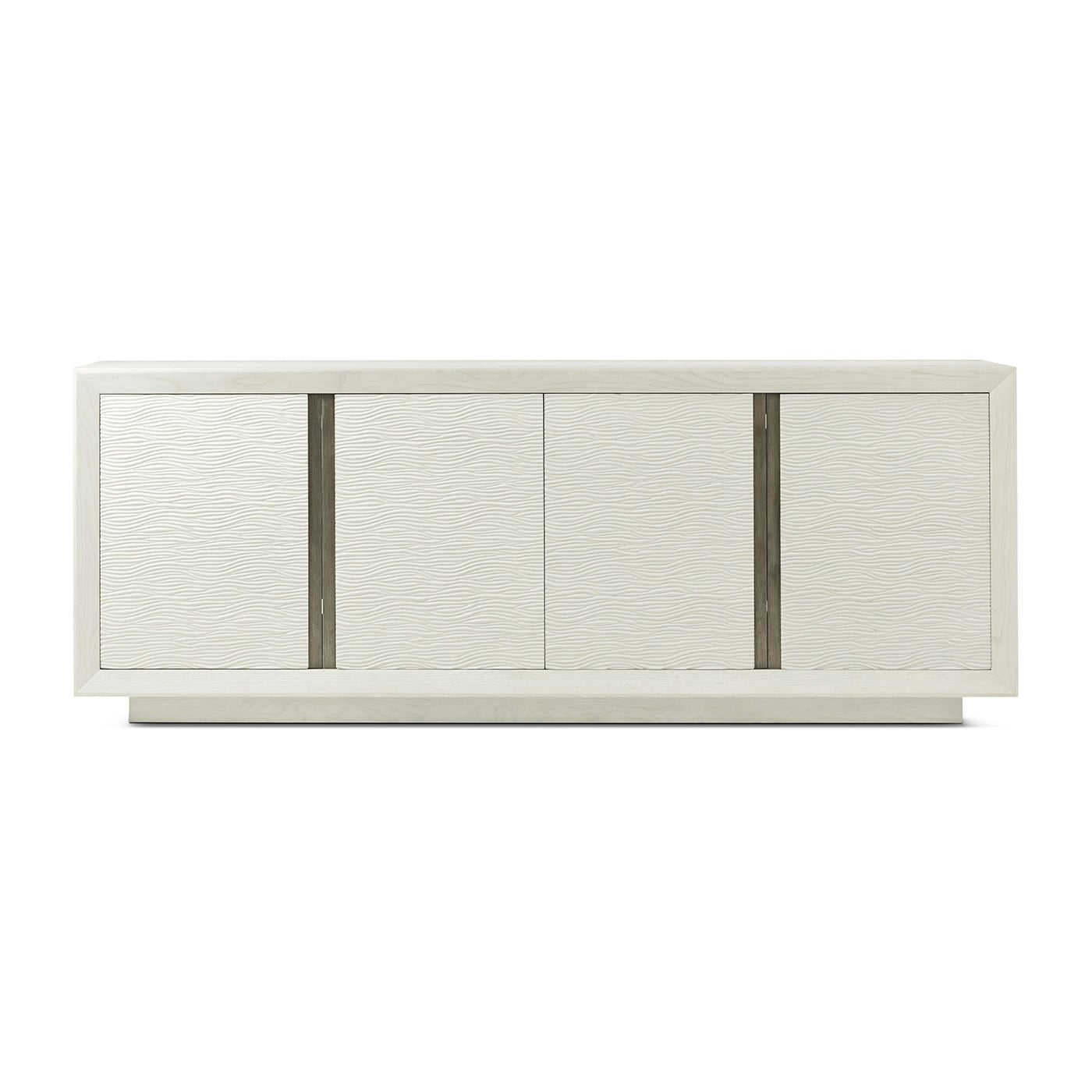 Meuble multimédia moderne et organique blanc