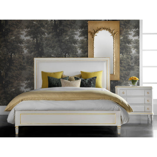 White Painted King Platform Bed