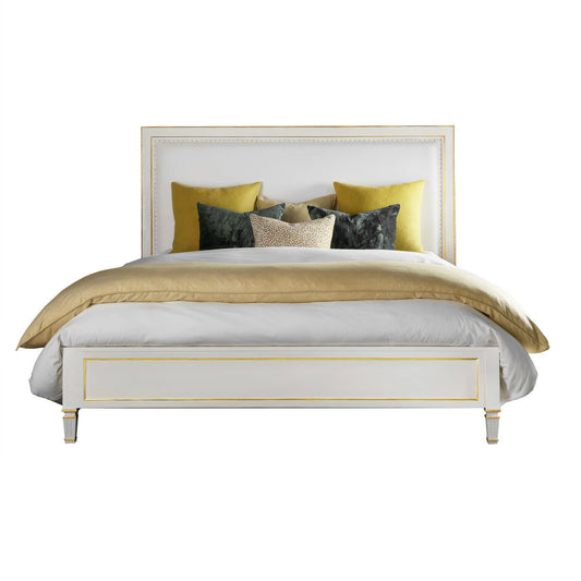 White Painted King Platform Bed