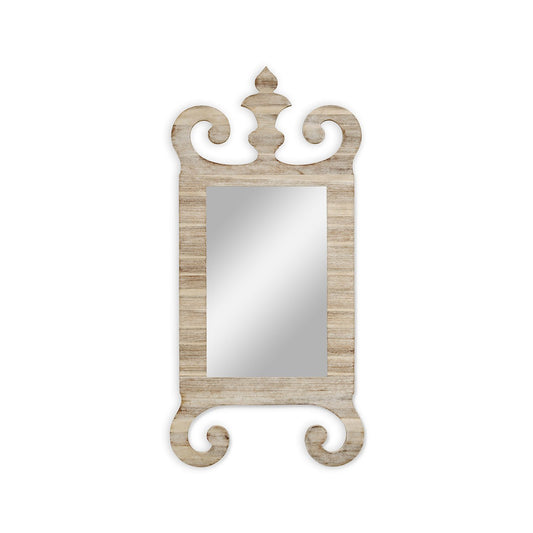 Whitewash Classic Scroll Mirror