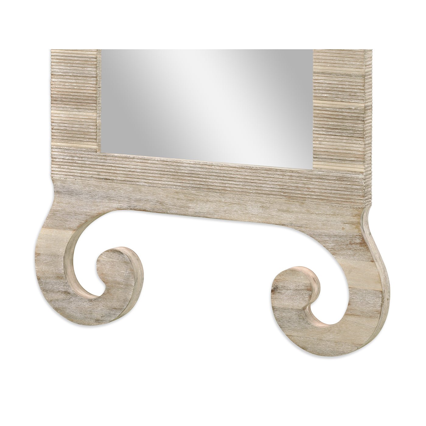 Whitewash Classic Scroll Mirror